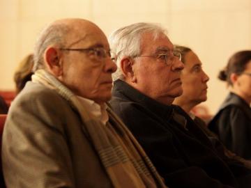 El expresidente del Palau de la Música, Félix Millet (i), junto al exdirector administrativo del Palau de la Música, Jordi Montull