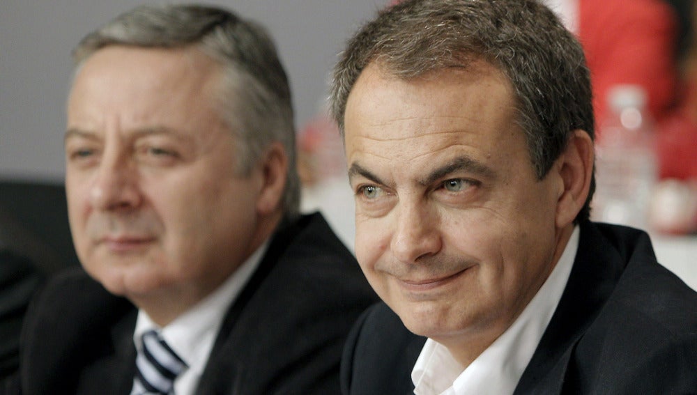 José Luis Rodríguez Zapatero junto a José Blanco