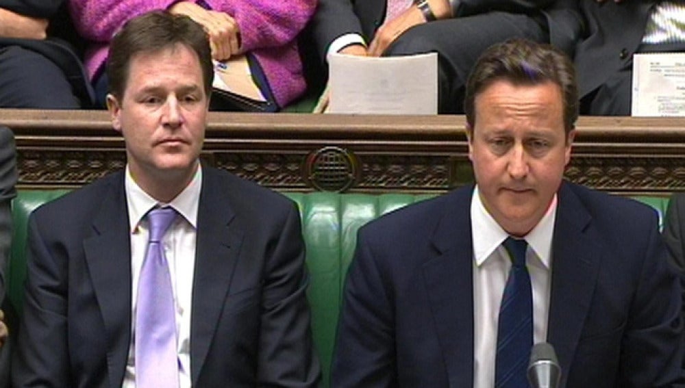 Nick Clegg y David Cameron
