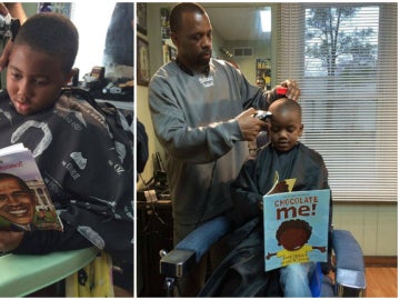 Barbería que fomenta la lectura de los pequeños Barbería que fomenta la lectura de los pequeños