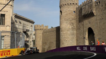 Lewis Hamilton, en el trazado de Bakú Lewis Hamilton, en el trazado de Bakú