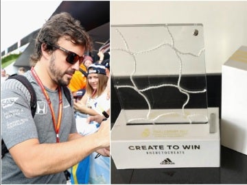 Detalle del Real Madrid con Fernando Alonso Detalle del Real Madrid con Fernando Alonso