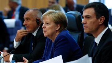 Sánchez y Merkel Sánchez y Merkel
