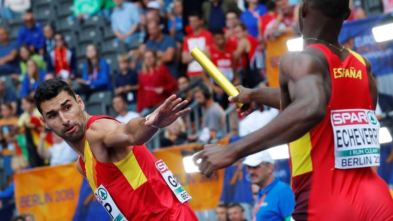 España gana la medalla de bronce en el relevo 4x400 en los Europeos de