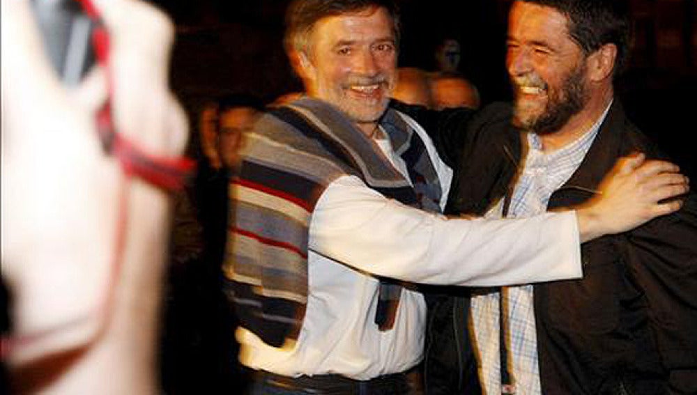 Recibimiento a Usabiaga en Lasarte