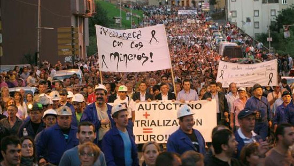 Manifestación de mineros