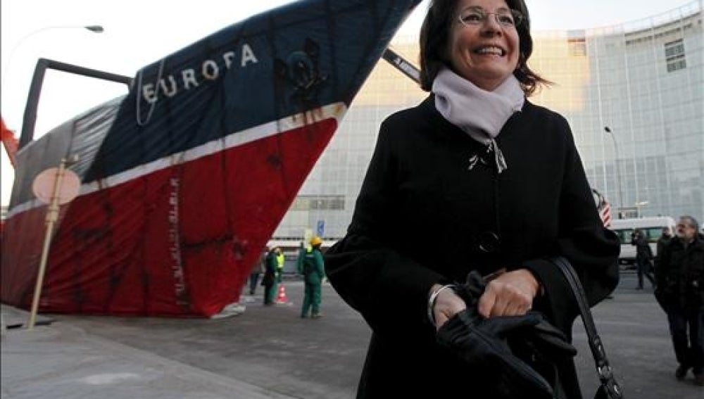 La comisaria europea de Pesca, María Damanaki