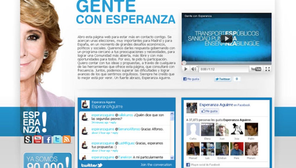 Home de la web 'Gente con Esperanza'