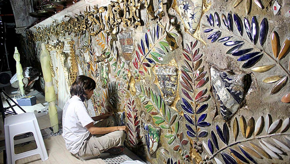 El mural de Gaudí, en la Catedral de Mallorca