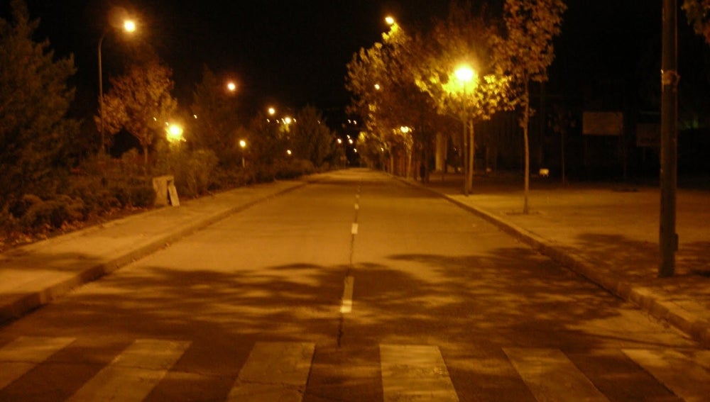 Una calle de noche