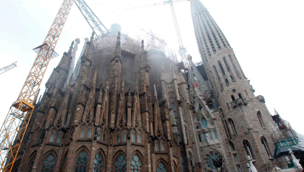 Incendio en la Sagrada Familia