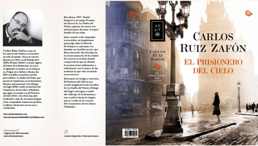 Portada de 'El prisionero del Cielo' de Carlos Ruiz Zafón