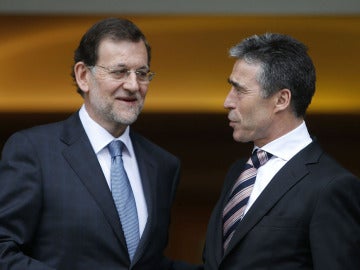 Mariano Rajoy con Anders Fogh Rasmussen Mariano Rajoy con Anders Fogh Rasmussen
