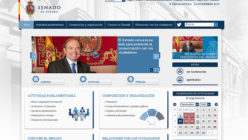 Nueva página web del Senado
