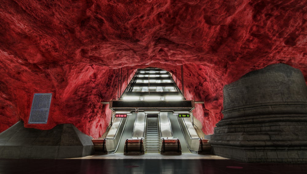 Terminal del metro, Suecia
