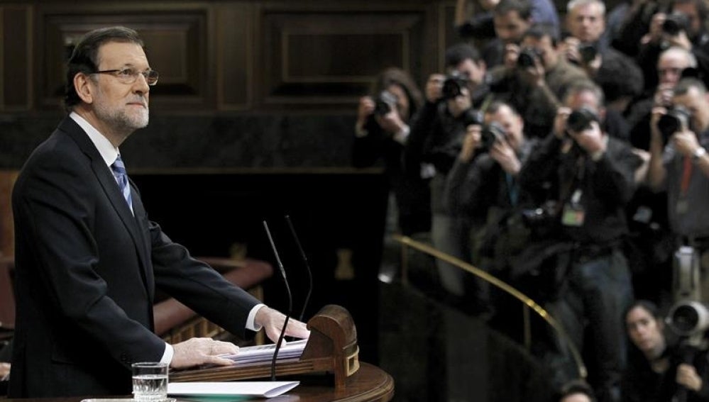 El presidente del Gobierno, Mariano Rajoy, en el debate sobre el estado de la nación.