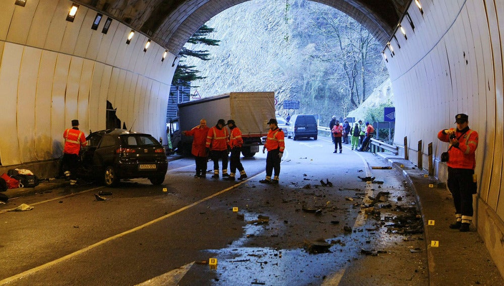 Accidente en la carretera nacional N-634, a la altura de Eibar