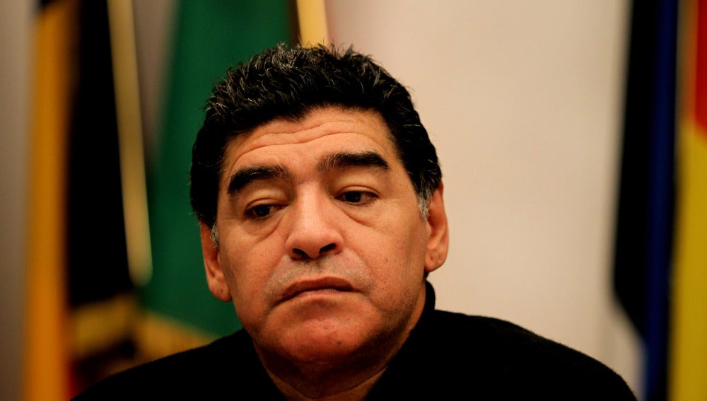 Diego Armando Maradona, durante una rueda de prensa