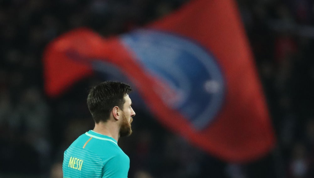 Messi, en el Parque de los Príncipes