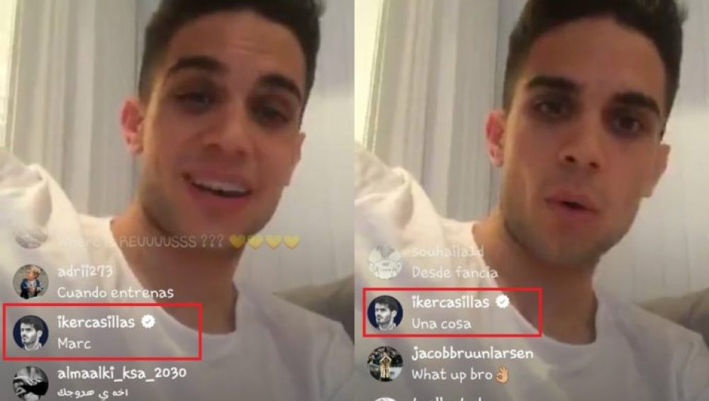 El 'troleo' brutal de Iker Casillas a Marc Bartra en directo en Instagram