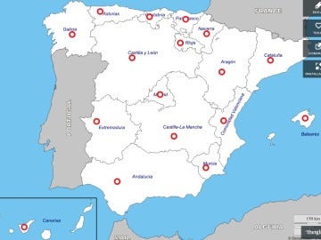 Mapa de bebés dados en adopción en España Mapa de bebés dados en adopción en España