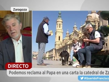 Frame 177.68702 de: El alcalde de Zaragoza:  "Al Papa no le reclamo nada, le puse de antecedentes de lo que vamos a hacer en la ciudad"