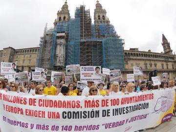 Manifestación por las víctimas del tren de Angrois Manifestación por las víctimas del tren de Angrois