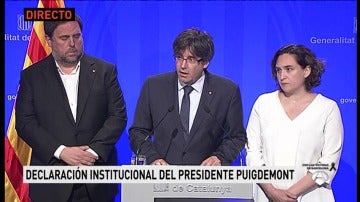 Puigdemont: "Cataluña es y será tierra de paz" Puigdemont: "Cataluña es y será tierra de paz"