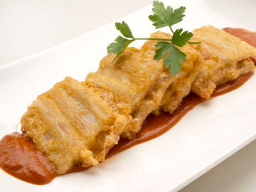Pencas rellenas de secreto ibérico con salsa vizcaína Pencas rellenas de secreto ibérico con salsa vizcaína