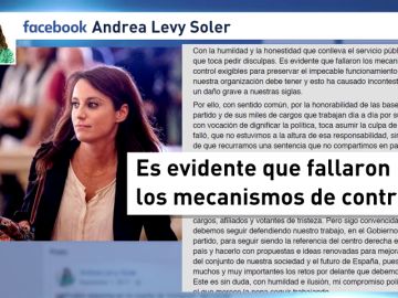 Andrea Levy dice que "toca pedir disculpas" tras la sentencia del caso Gürtel Andrea Levy dice que "toca pedir disculpas" tras la sentencia del caso Gürtel