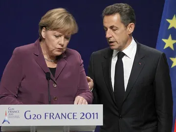 Merkel y Sarkozy, tras la reunión del G20 Merkel y Sarkozy, tras la reunión del G20