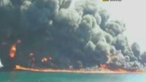 Im&aacute;genes de la explosi&oacute;n de la plataforma