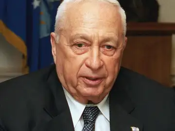 Foto de archivo de Ariel Sharon Foto de archivo de Ariel Sharon