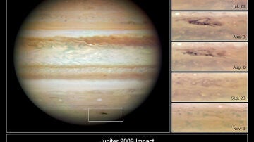 Pruebaas del impacto en Júpiter