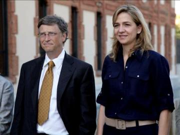 Bill Gates con la Infanta Cristina