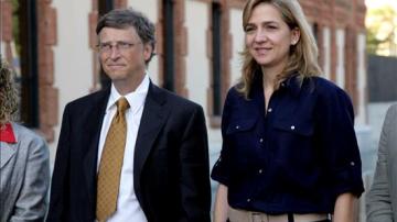 Bill Gates con la Infanta Cristina