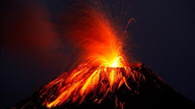 El volcán Tungurahua, activo desde 1999