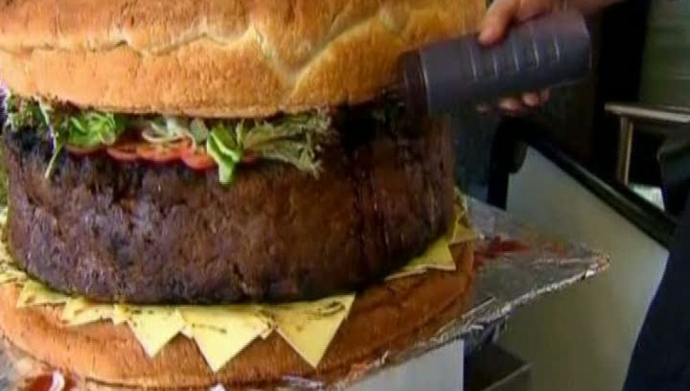 Una hamburguesa gigante