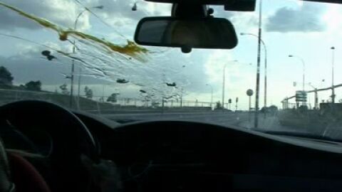 Roban coches con huevos