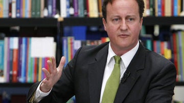 David Cameron durante una charla