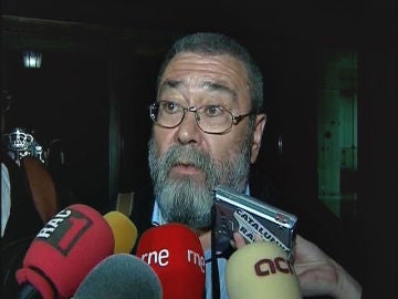 Cándido Méndez a la salida de la reunión