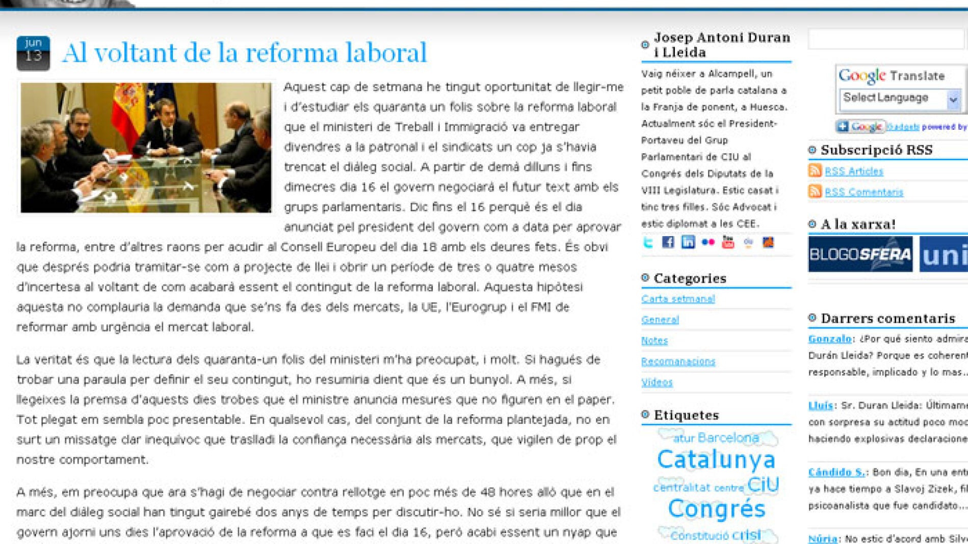 El blog de Duran i Lleida