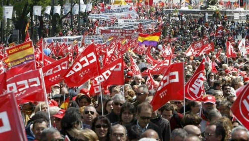 Manigestación de UGT y CCOO