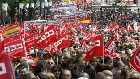 Manigestaci&oacute;n de UGT y CCOO