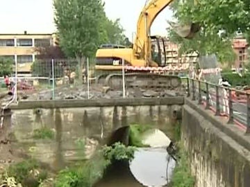 Peligro de desbordamiento del río Gobela 