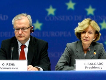Elena Salgado y Olli Rehn