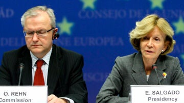 Elena Salgado y Olli Rehn