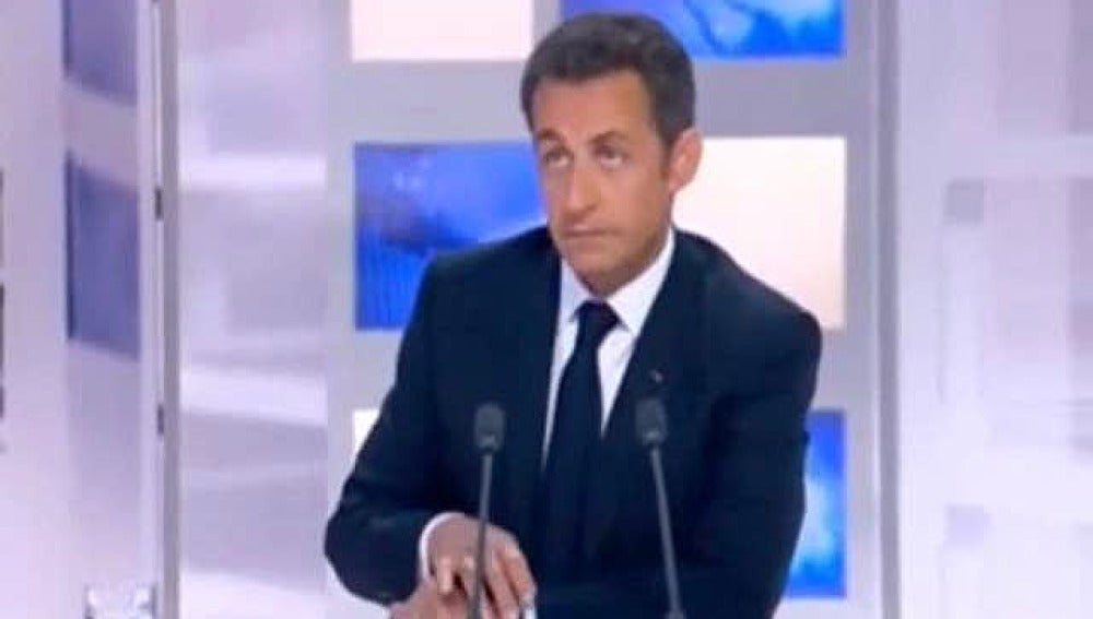 Un momento del enfado de Sarkozy