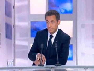 Un momento del enfado de Sarkozy