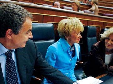Zapatero, Salgado y De la Vega, en el Congreso